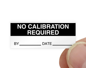 Calibration Not Required Labels