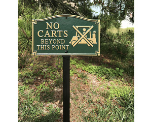 GardenBoss™ No Cart Beyond This Point Plaque