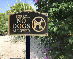 no dogs allowed sign