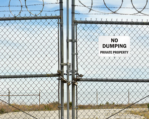 No Dumping Private Property Signs