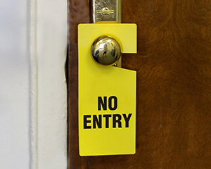 No Entry Door Knob Tag