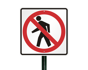 No Hiking Sign