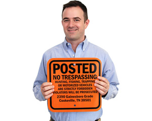 Posted No Trespassing Sign