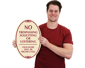 SignatureSign No Loitering Signs