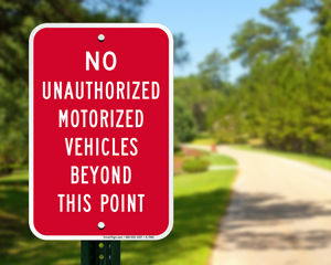 No motorized vehicles