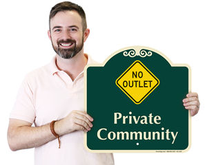 Designer No Outlet Sign