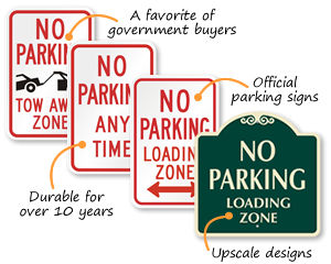 No parking signs