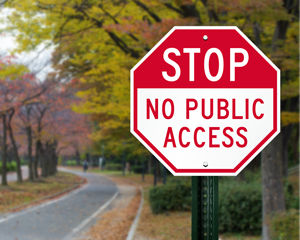 No public access sign