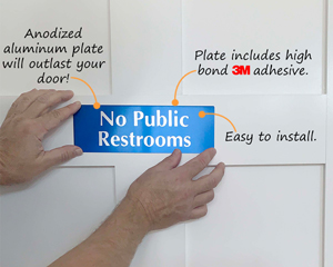 No Public Restroom Sign