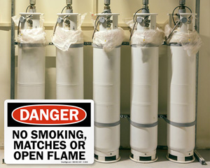 Danger No Smoking Sign