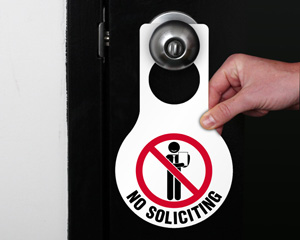 No Soliciting Door Hangers