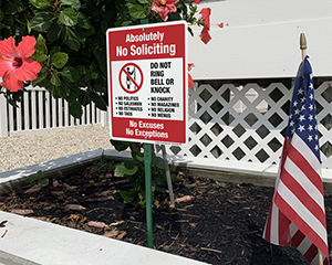 No Soliciting Yard Sign