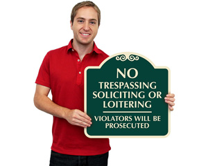 Designer No Trespassing Marker