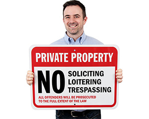 Private Property No Soliciting Sign