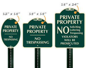 Designer No Trespassing Sign