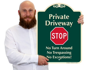 Designer Private Driveway Signs