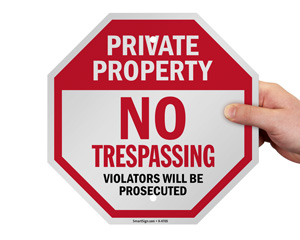 Private Property Octagon Sign