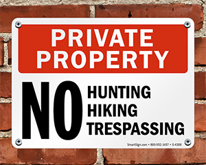 No Hunting Signs