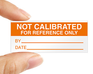 not calibrated for reference only label