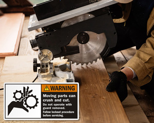 Danger Hand Safety Label