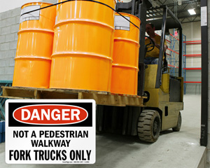 Not a Pedestrian Walkway Sign