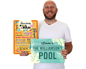 Personalized Pool Signs