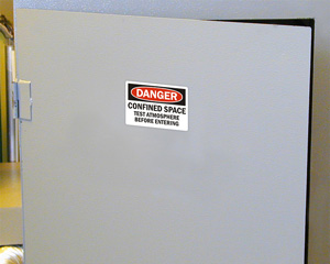 Danger Confined Space Label