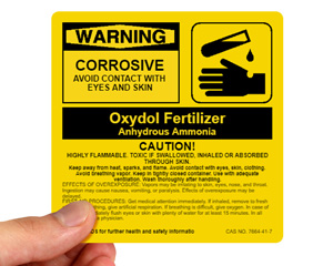 Custom Flammable Material Sign