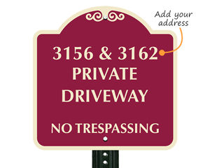 Custom driveway signs