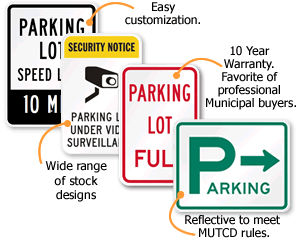 Parking lot signs