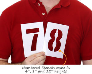 Parking Lot Numbered Stencils