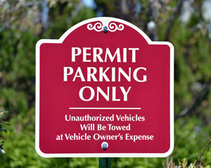 Parking permit signs