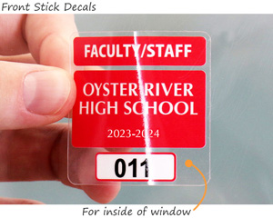 parking permit sticker for window