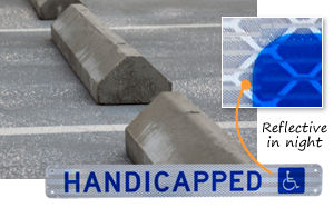 Concrete Parking Stop Signs