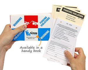 Parking tickets in a handy book