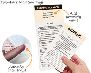 Parking violation tags