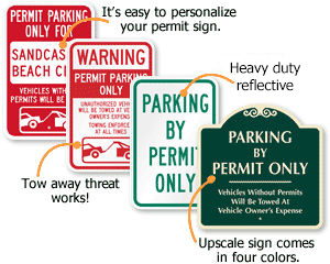 Parking Permit Signs