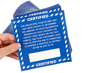 PCB Certified Labels