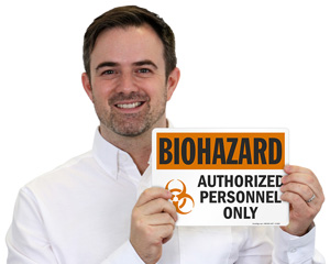 Photoluminescent Biohazard Sign
