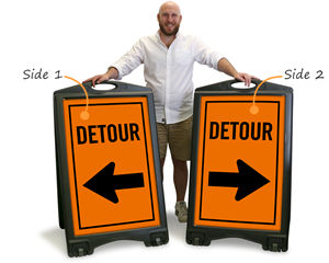 Traffic detour sign