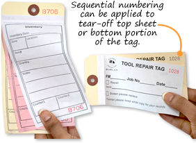 Pre Numbered Manila Tag