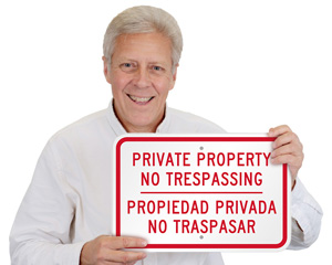 No Trespassing Private Property Sign