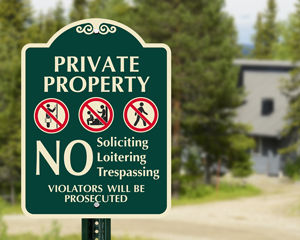 Private property sign