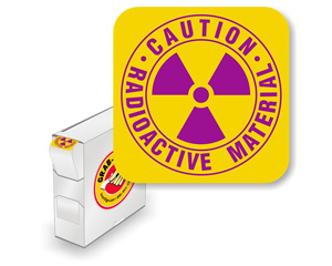 Radioactive Material Sticker Dispenser