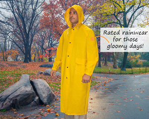 Rated rainwear