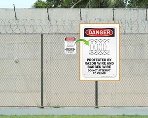 Razor Wire Sign