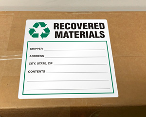 Recovered Materials Labels