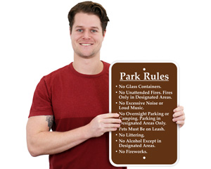 Campground Rules Sign