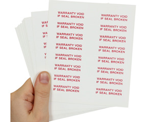 Warranty Tamperproof Void Seal