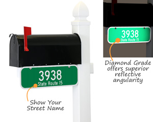 Reflective address sign